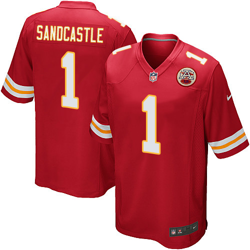 Men's Game Leon Sandcastle Nike Jersey Red Home - #1 NFL Kansas City Chiefs
